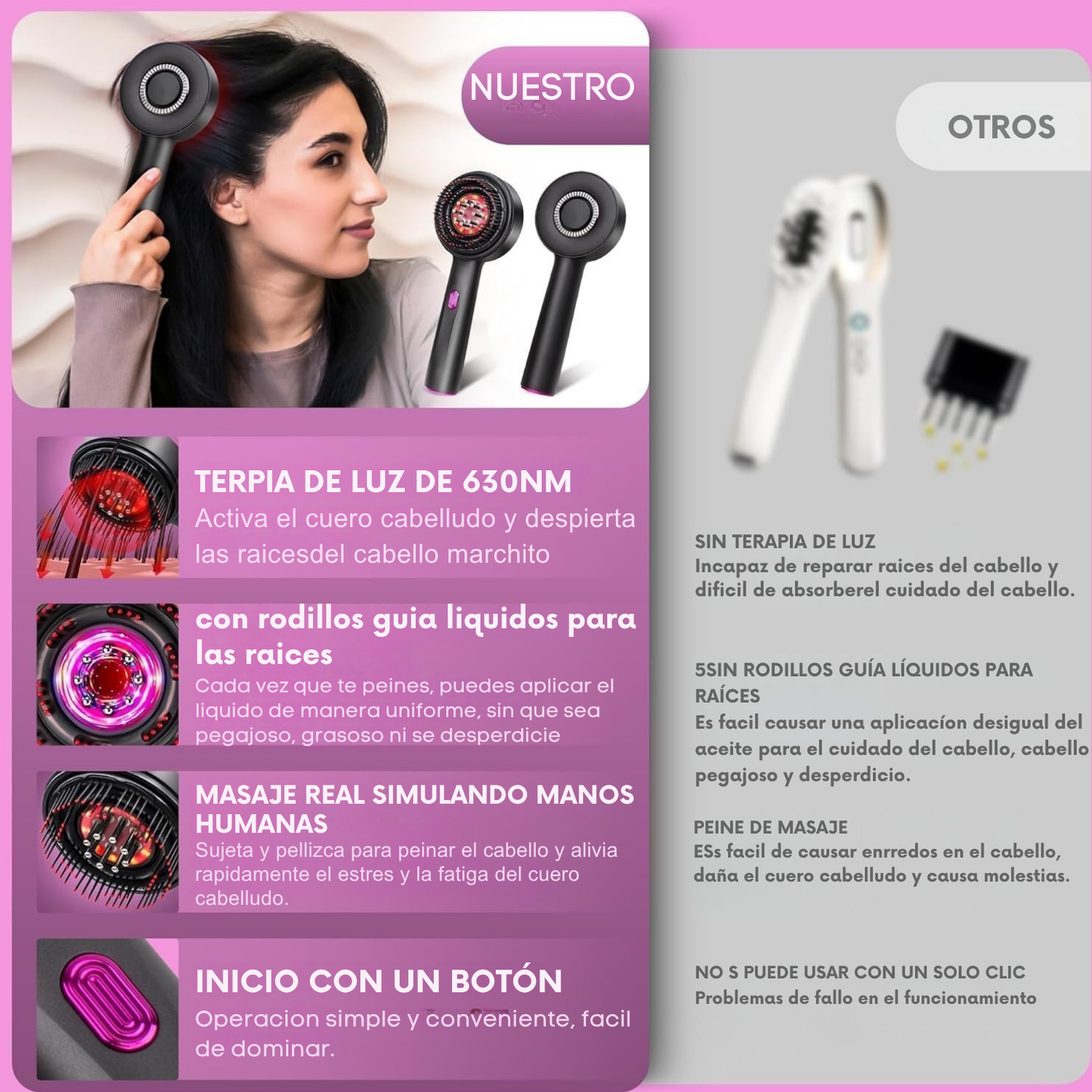 Masajeador del cuero cabelludo